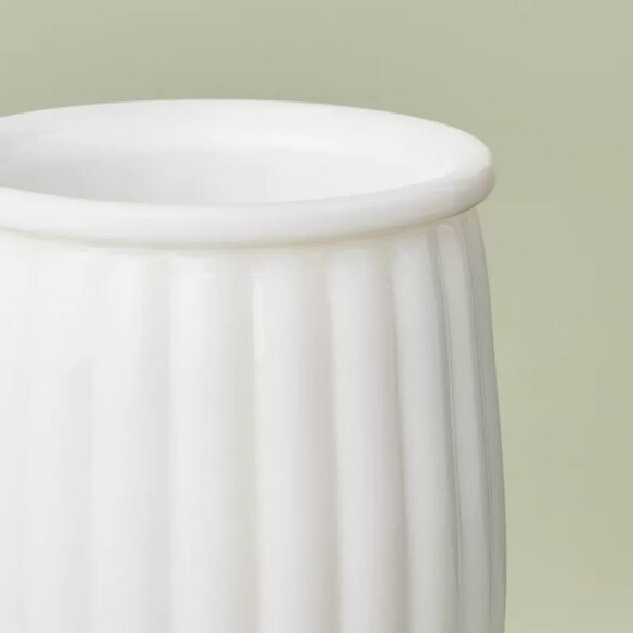 Ribbed Milk Glass Bathroom Tumbler White – Hearth & Hand Magnolia, Target 2023 - Picture 3 of 4